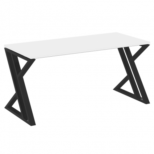 Loft Стол рабочий VR.L-SRZ-4.7 Белый бриллиант/Чёрный металл 1580*720*750