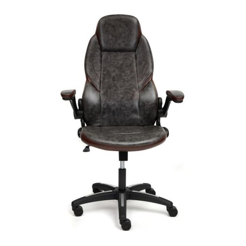 Кресло BAZUKA, кож/зам, серый/коричневый, 2TONE/2TONE перф/2TONE