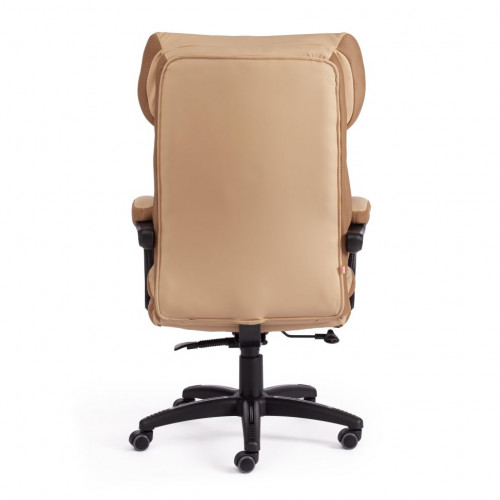 Кресло CHIEF, кож/зам/ткань, бежевый/бронза, 36-34/21