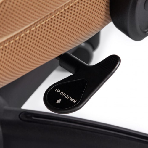 Кресло CHIEF, кож/зам/ткань, бежевый/бронза, 36-34/21