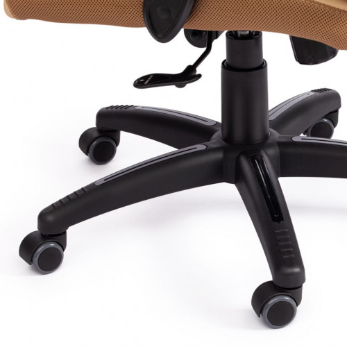 Кресло CHIEF, кож/зам/ткань, бежевый/бронза, 36-34/21