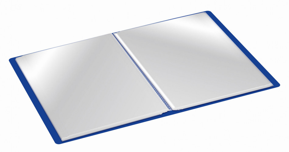 Папка с 100 прозр.вклад. Buro -ECB100BLUE A4 пластик 0.7мм синий