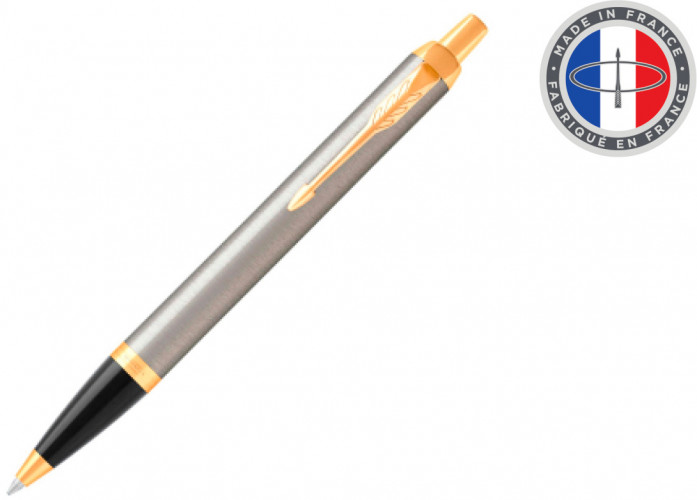 Ручка шариков. Parker IM Core K321 (CW1931670) Brushed Metal GT M син. черн. подар.кор.