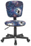 Кресло детское Бюрократ CH-204NX синий космопузики крестов. пластик