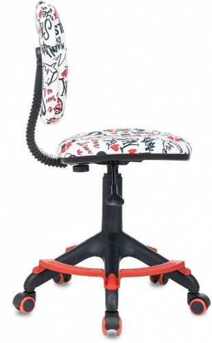 Кресло детское Бюрократ CH-204-F мультиколор красные губы крестов. пластик подст.для ног