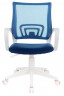 Кресло Бюрократ CH-W695NLT темно-синий TW-05N TW-10N сетка/ткань крестов. пластик пластик белый