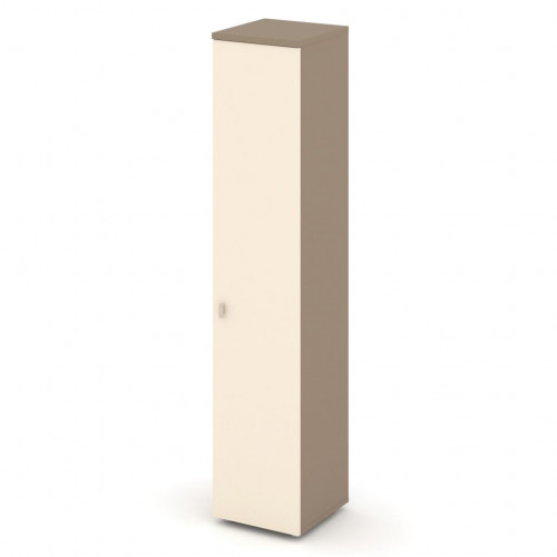 Estetica Шкаф высокий узкий прав. (1 высок. фасад ЛДСП) ES.SU-1.9 (R) Латте/Сатин 400*420*1977