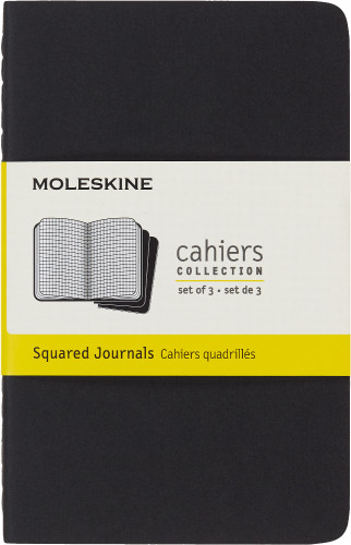 Блокнот Moleskine CAHIER JOURNAL QP312 Pocket 90x140мм обложка картон 64стр. клетка черный (3шт)