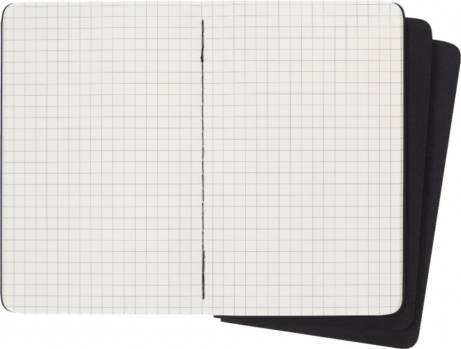 Блокнот Moleskine CAHIER JOURNAL QP312 Pocket 90x140мм обложка картон 64стр. клетка черный (3шт)