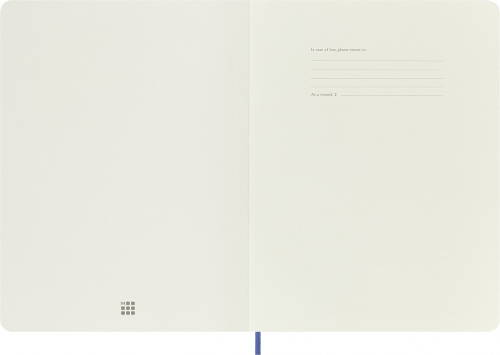 Блокнот Moleskine CLASSIC SOFT QP623B42 XLarge 190х250мм 192стр. нелинованный мягкая обложка голубая гортензия