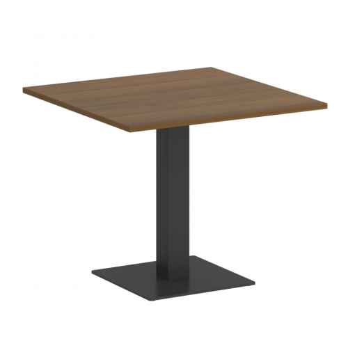 Home Office Стол квадратный VR.SP-5-90.2 Орех/Антрацит металл 900*900*750