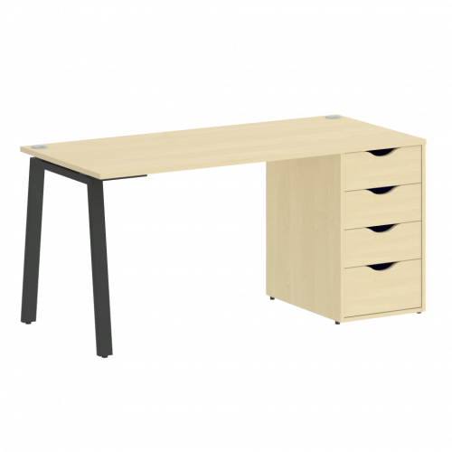 Home Office Стол письменный VR.SP-3-158.4.A Клён/Антрацит металл 1580*720*750