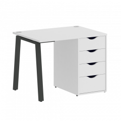 Home Office Стол письменный VR.SP-3-98.4.A Белый/Антрацит металл 980*720*750