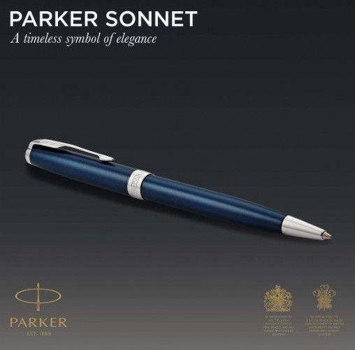 Ручка шариков. Parker Sonnet Core K539 (CW1931536) LaqBlue CT M черн. черн. подар.кор.