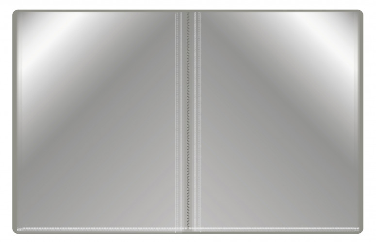 Папка с 40 прозр.вклад. Бюрократ -BPV40GREY A4 пластик 0.65мм торц.карм с бум. встав серый