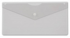 Конверт на кнопке Бюрократ -PK805ACLEAR пластик 0.18мм прозрачный TRAVEL формат