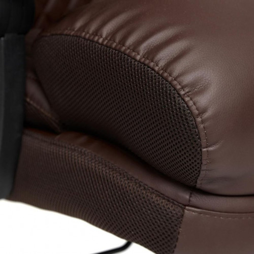 Кресло CHIEF, кож/зам/ткань, коричневый/коричневый стеганный, 36-36/36-36 стеганный/24