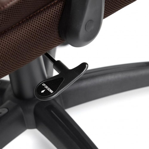 Кресло CHIEF, кож/зам/ткань, коричневый/коричневый стеганный, 36-36/36-36 стеганный/24