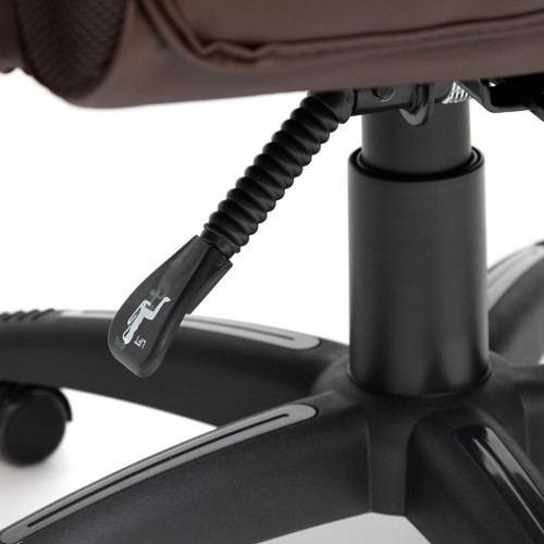 Кресло CHIEF, кож/зам/ткань, коричневый/коричневый стеганный, 36-36/36-36 стеганный/24