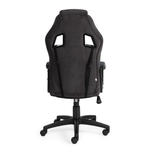 Кресло DRIVER, флок/ткань, черный/серый, 35/TW-12