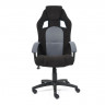 Кресло DRIVER, флок/ткань, черный/серый, 35/TW-12