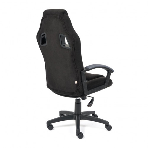 Кресло DRIVER, флок/ткань, черный/серый, 35/TW-12