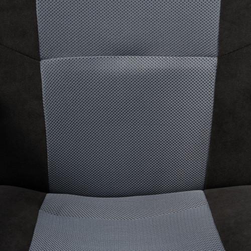 Кресло DRIVER, флок/ткань, черный/серый, 35/TW-12