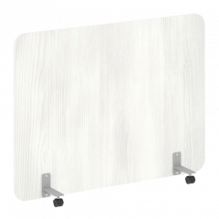 R-line Перегородка на металлических опорах, на роликах DP.R-160-120 Снежная патина/Серый металл 1600*18*1200