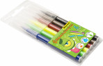 Фломастеры Silwerhof Монстрики 9мм 145мм круг. пулевидный пиш. наконечник Вентилируемый 6цв. пакет с европодвесом