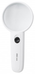 Лупа Deli E9098 d=60мм x3 LED подсветка белый пластик блистер