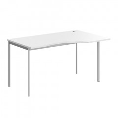 Стол эргономичный СА-2S(R) Белый/Алюминий 1400х900х755. IMAGO-S