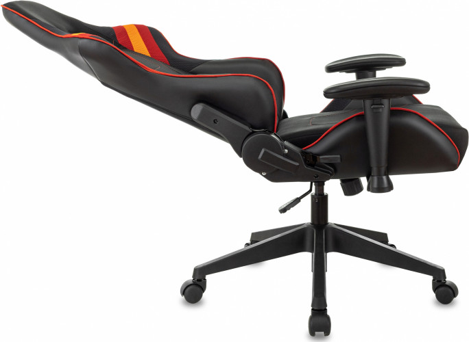 Кресло игровое Zombie VIKING 4 AERO черный/красный ткань/эко.кожа с подголов. крестов. пластик