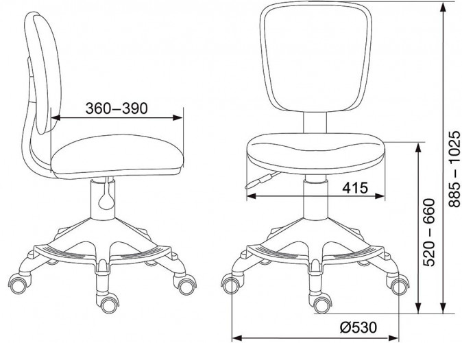 Кресло детское Бюрократ CH-204-F мультиколор бум крестов. пластик подст.для ног