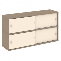 Estetica Надставка на две тумбы высокая ES.NV-2.1 Латте/Сатин 1500*410*795