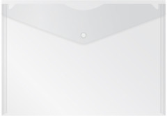 Конверт на кнопке Buro -PK120BU/CLEAR A4 пластик 0.12мм прозрачный