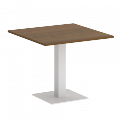Home Office Стол квадратный VR.SP-5-90.2 Орех/Белый металл 900*900*750