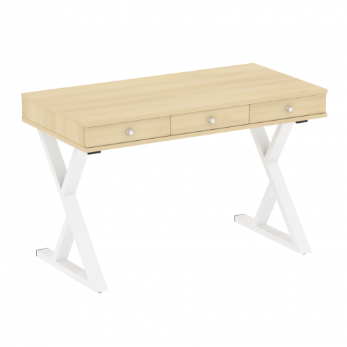 Home Office Стол письменный VR.SP-1-118.M Акация/Белый металл 1180*600*750