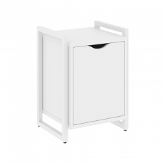 Loft Тумба на регулируемых опорах с распашным фасадом VR.L-T2.O Белый бриллиант/Белый металл 500*460*719