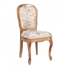 Cтул Esmee ( mod.EE-SC ), дерево гевея, 96х55х46см, antique pine (античная сосна А009), ткань Прованс №11