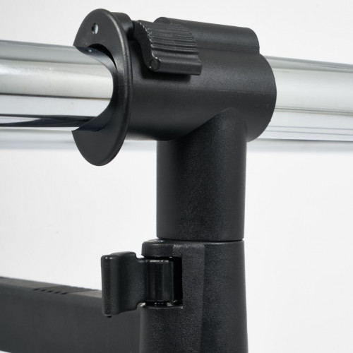 Вешалка NY-3295, металл, 84-135*44*100-165см, хром/черный