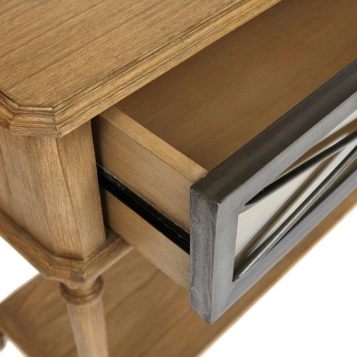 Консоль Secret De Maison AURORA ( mod. TAB 18-18), красное дерево/металл, 117х40х80см, античный дуб, ткань кремовая