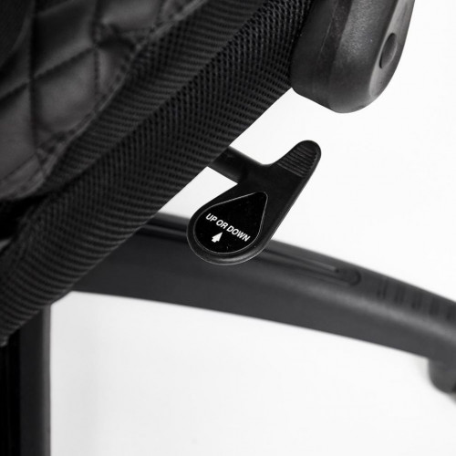 Кресло CHIEF, кож/зам/ткань, черный/черный стеганный/черный, 36-6/36-6/11