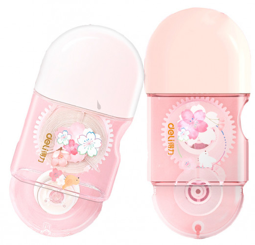 Лента коррект. Deli 71540 8мх5мм ассорти корпус белый блистер