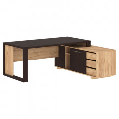 Стол руководителя с тумбой  ACT 1916(R) Венге Магия/Дуб Бофорд 1950х1600х750 ALTO