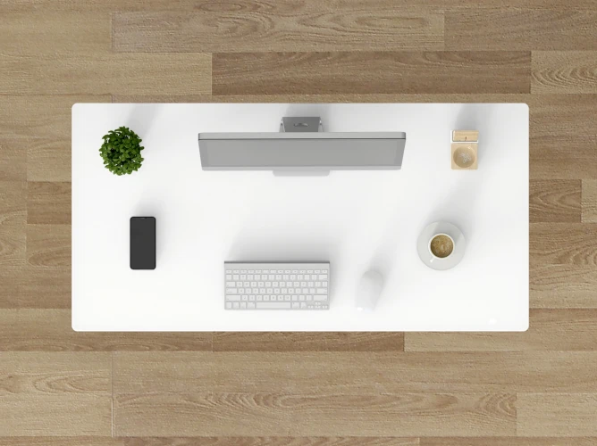 Стол для компьютера Cactus CS-EGD-WWT столешница стекло белый каркас белый