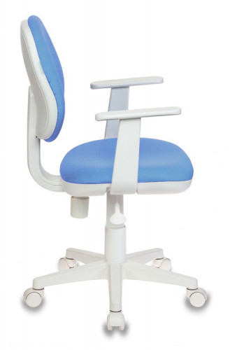 Кресло детское Бюрократ CH-W356AXSN голубой 15-107 крестов. пластик пластик белый