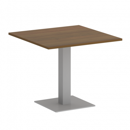 Home Office Стол квадратный VR.SP-5-90.2 Орех/Серый металл 900*900*750