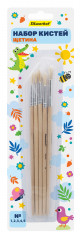 Набор кистей Silwerhof Веселые друзья (наб.5шт) щет.круг.№1-5 дерев.ручка