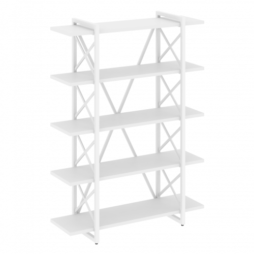Loft Стеллаж на регулируемых опорах-5 полок VR.L-MST.O-5.8V Белый бриллиант/Белый металл 1200*400*1650