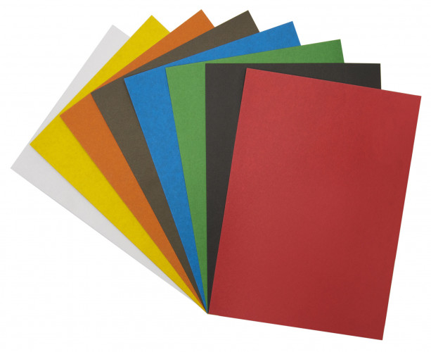 Картон цветной Silwerhof ассорти немелованная 8л. 8цв. A4 Веселые друзья 230г/м2 1диз. ПЭТ (упак.:25шт)